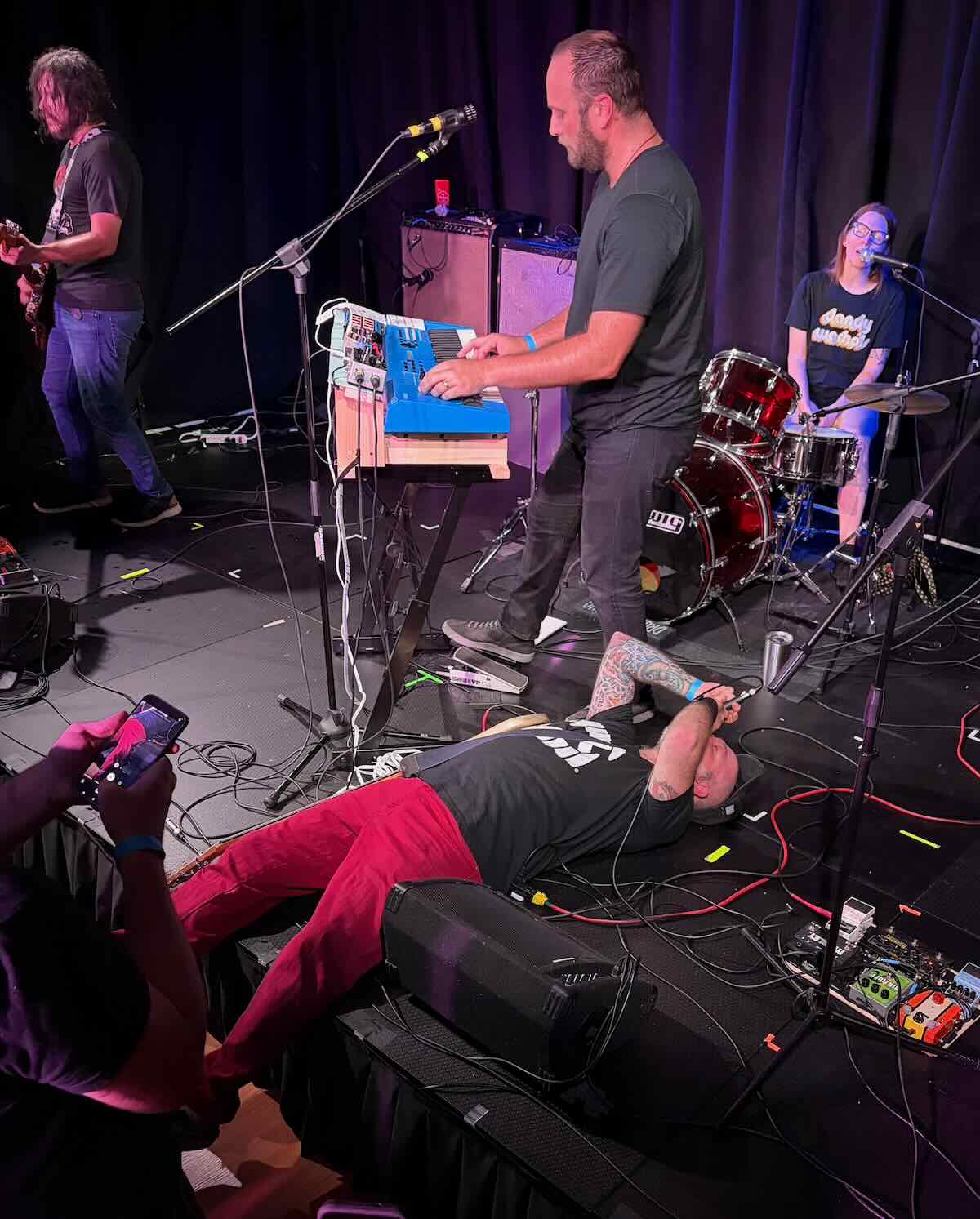 Hunchback performing Last Man On Earth at CoLAB Arts in New Brunswick